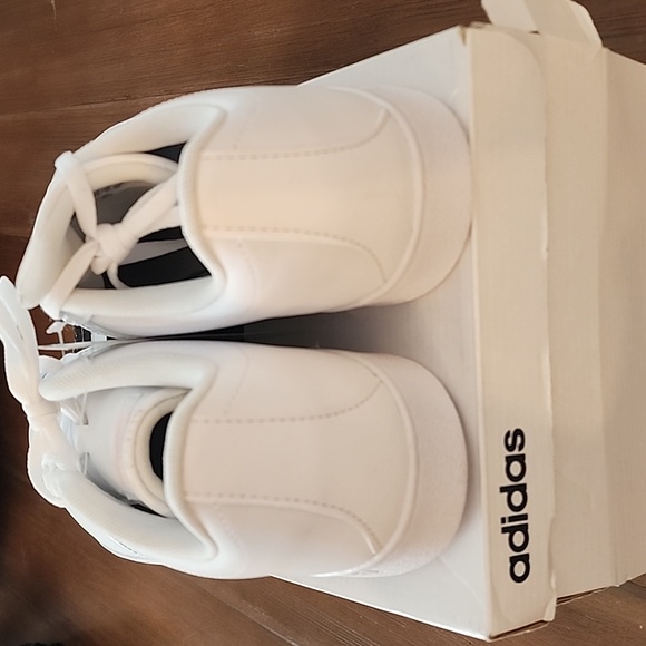 Womens Adidas VL Court 2.0 Sneakers with Iridescent Stripes Size 7 - Picture 3 of 7